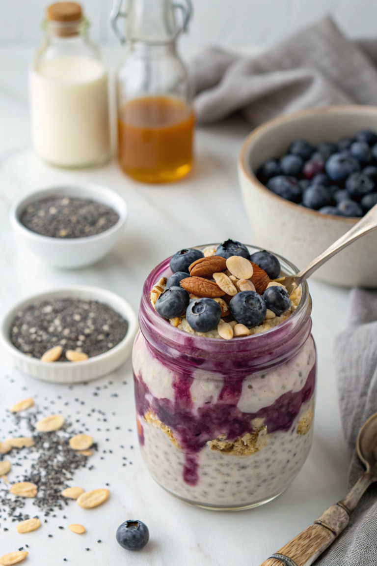 Blueberry Overnight Oats  Make-Ahead Healthy Breakfast