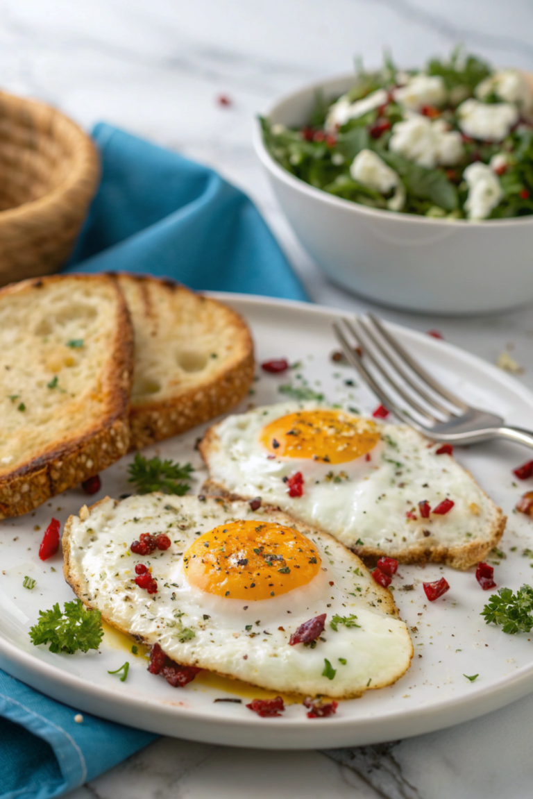 Crispy Feta Fried Eggs Quick Savory Breakfast Recipe